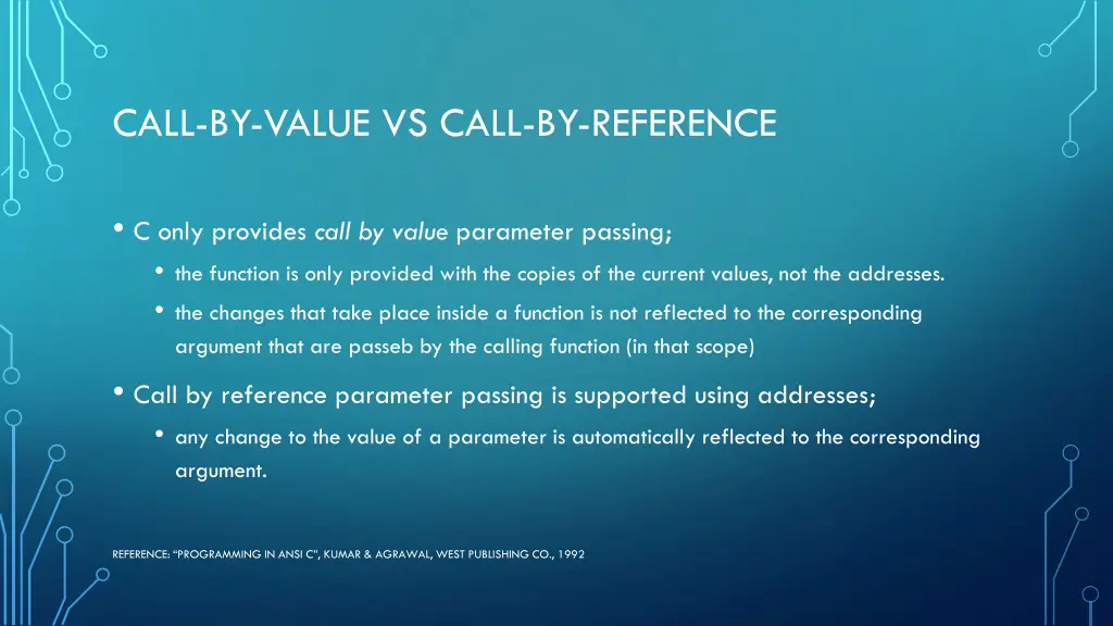 call by value vs call by reference