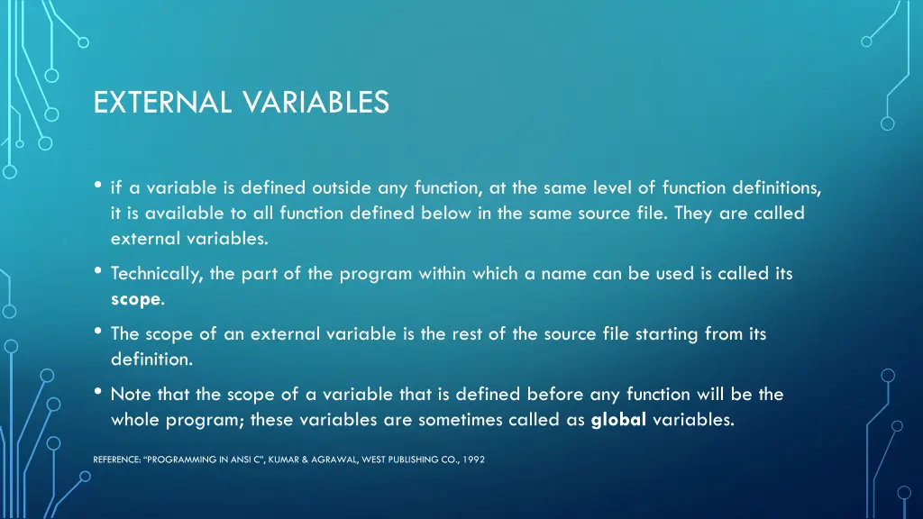 external variables