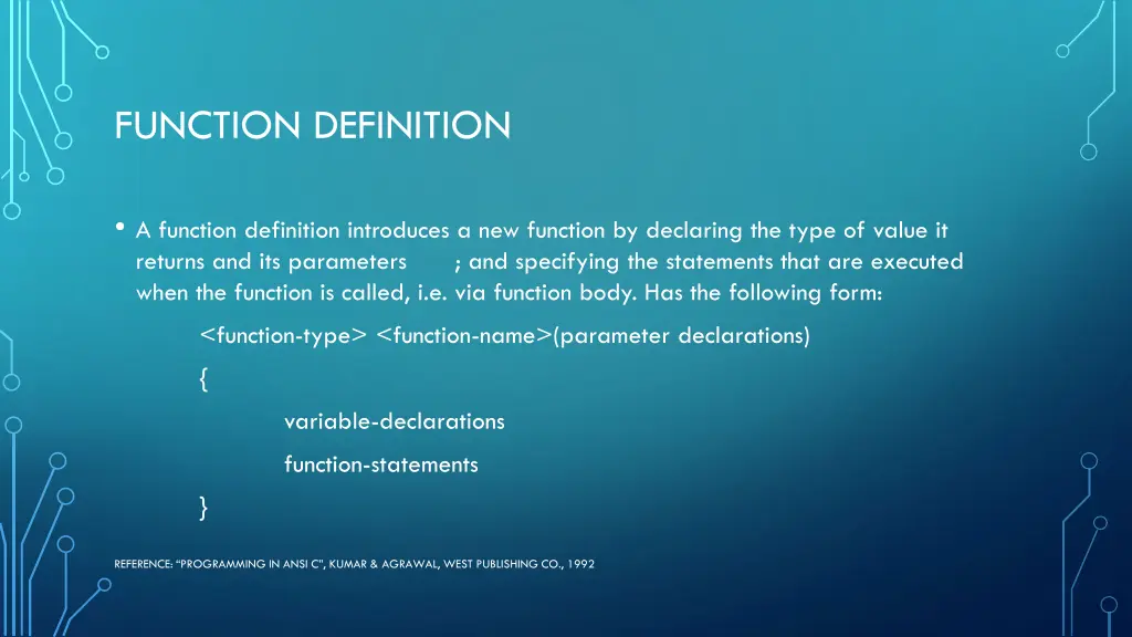 function definition
