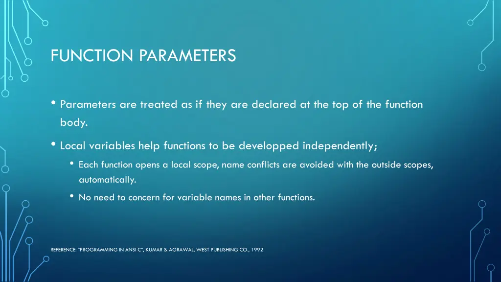 function parameters