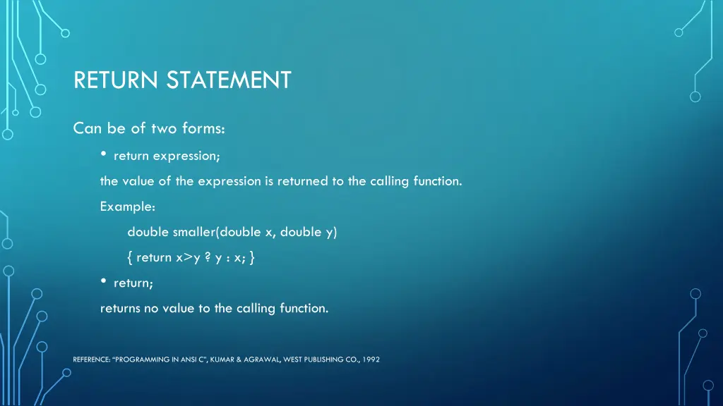 return statement