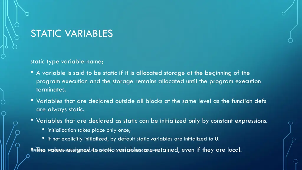 static variables