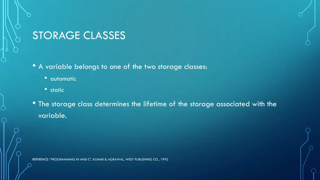 storage classes