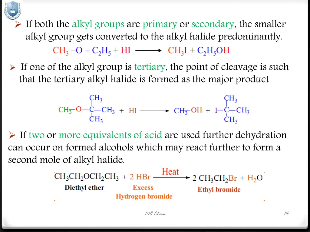 if both the alkyl groups are primary or secondary