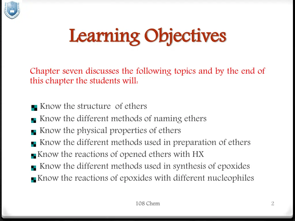 learning objectives