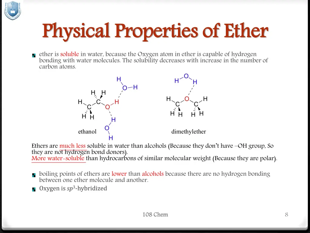 physical properties of ether ether is soluble