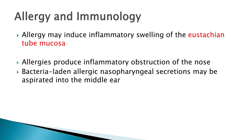 allergy may induce inflammatory swelling