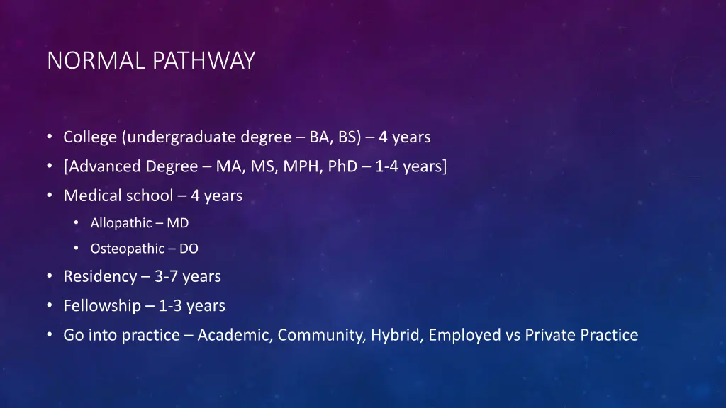normal pathway