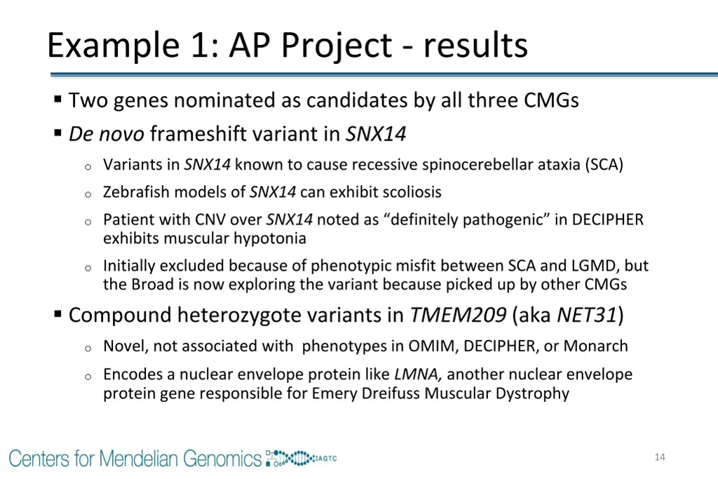 example 1 ap project results