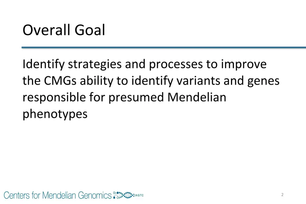 overall goal