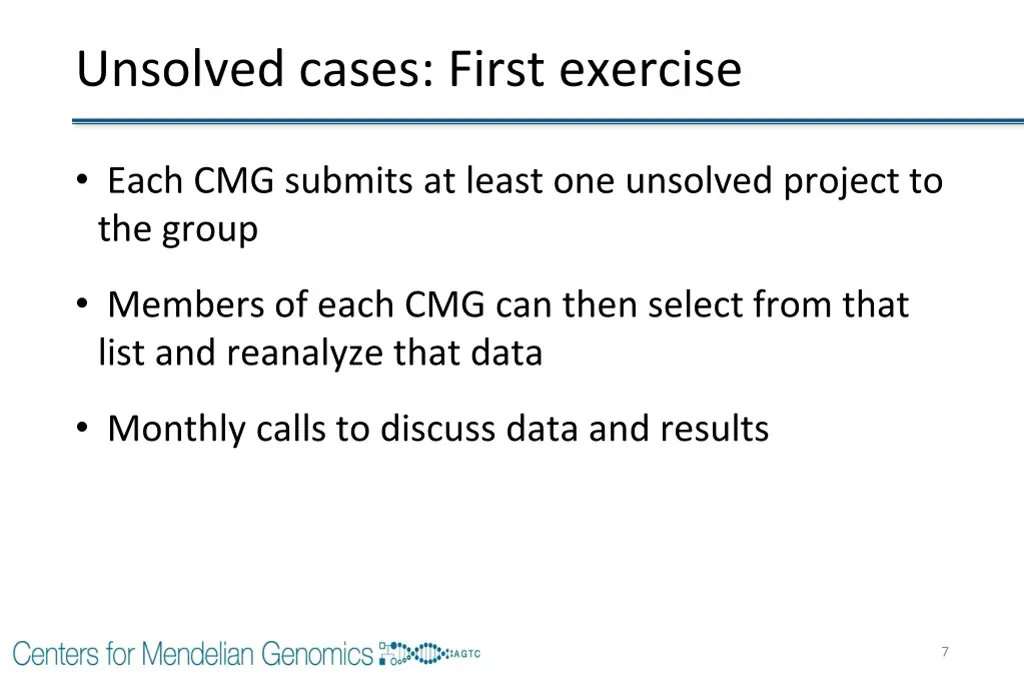 unsolved cases first exercise 1