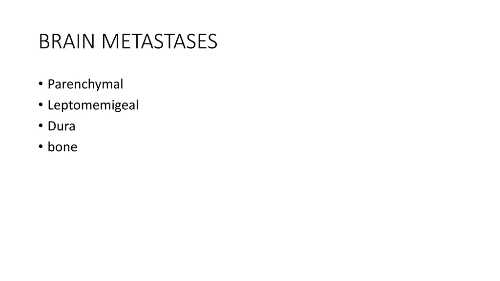 brain metastases