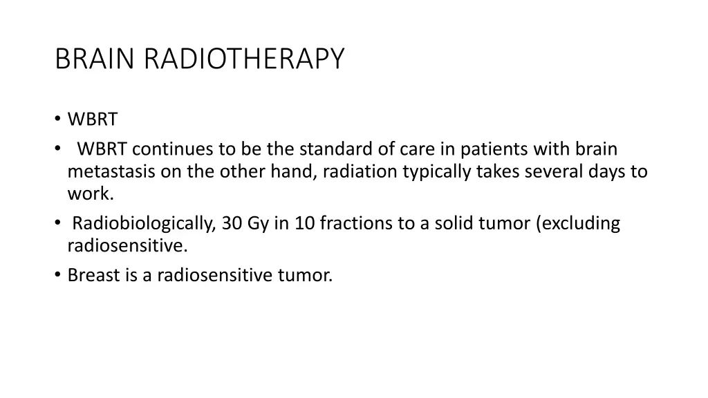 brain radiotherapy