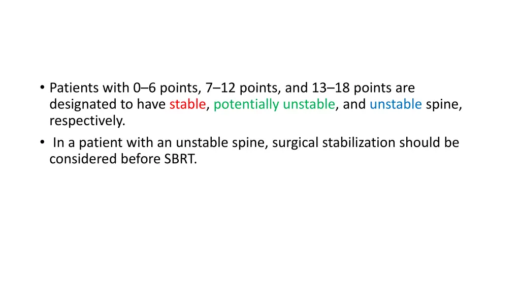 patients with 0 6 points 7 12 points