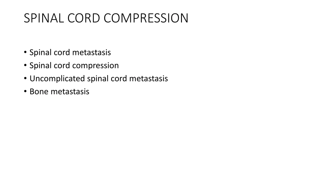 spinal cord compression