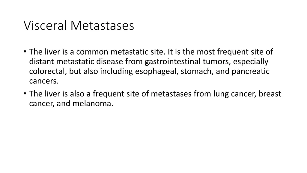 visceral metastases