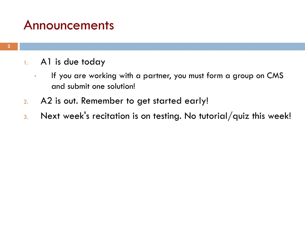 announcements