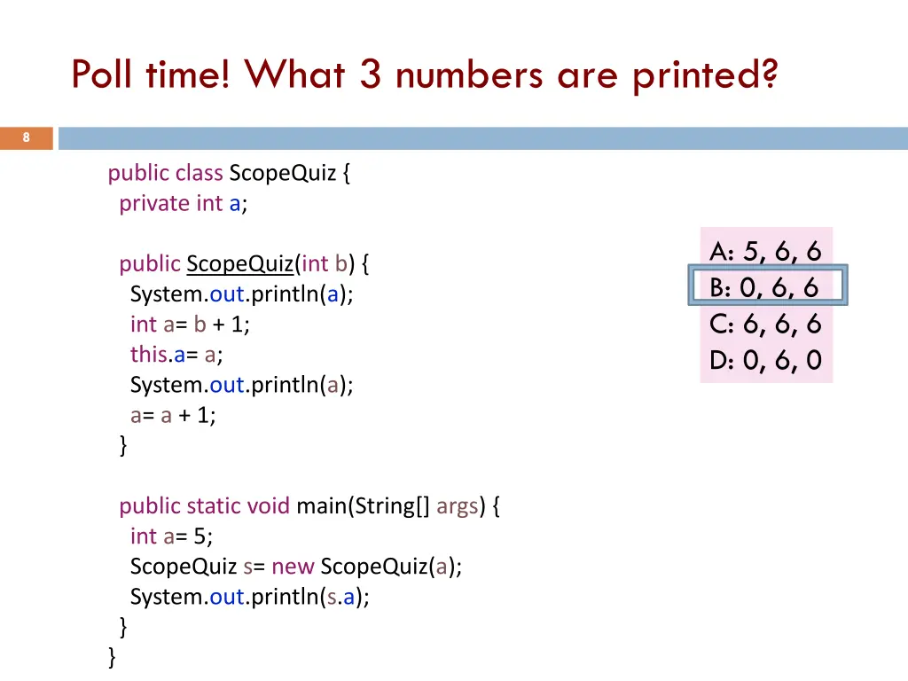 poll time what 3 numbers are printed