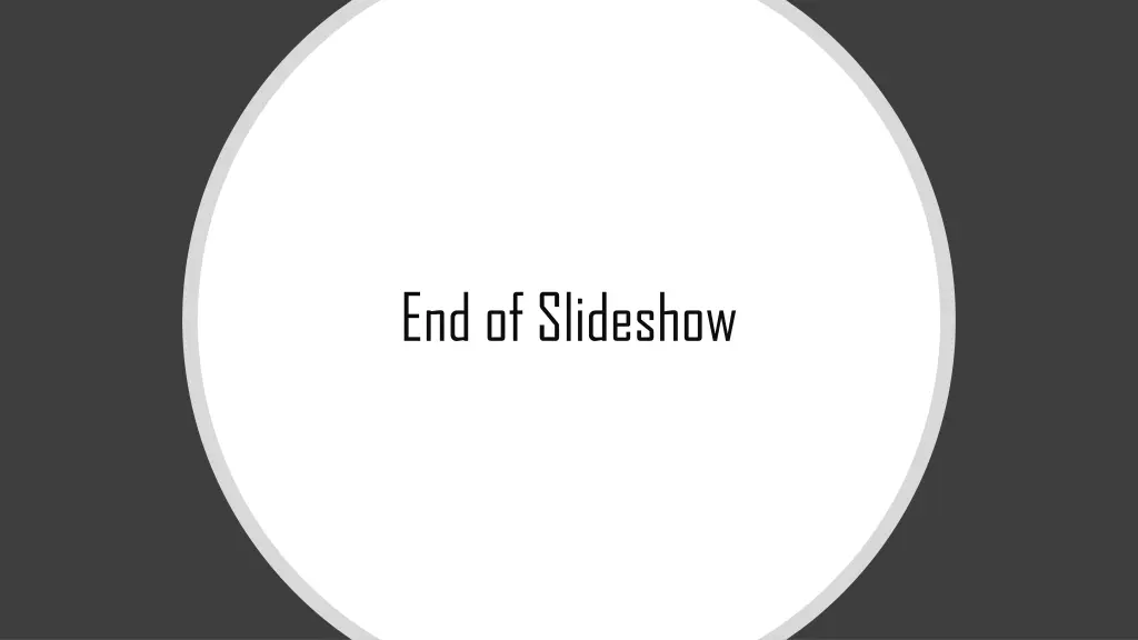 end of slideshow