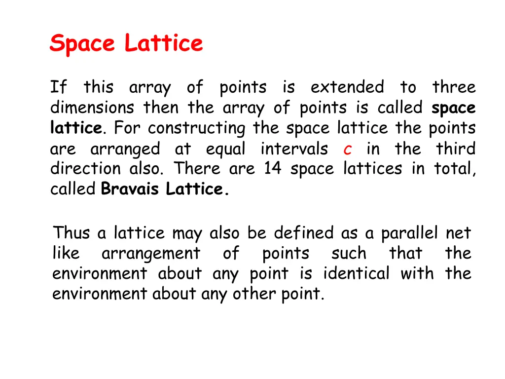 space lattice
