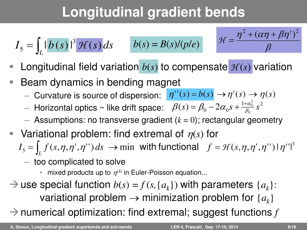 longitudinal gradient bends