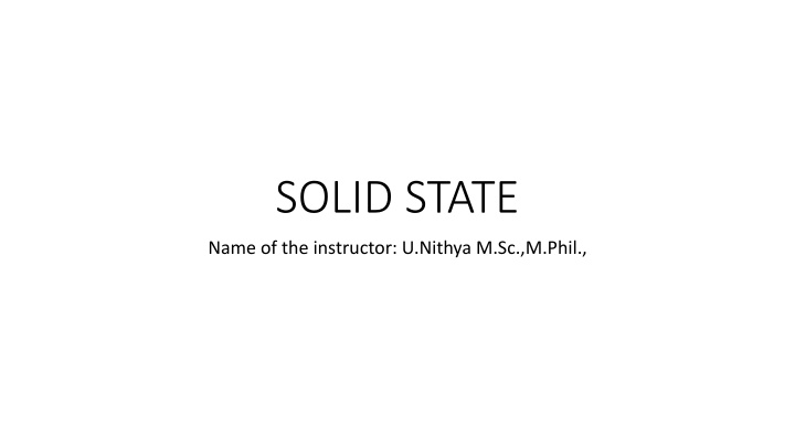 solid state