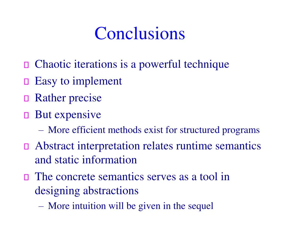 conclusions