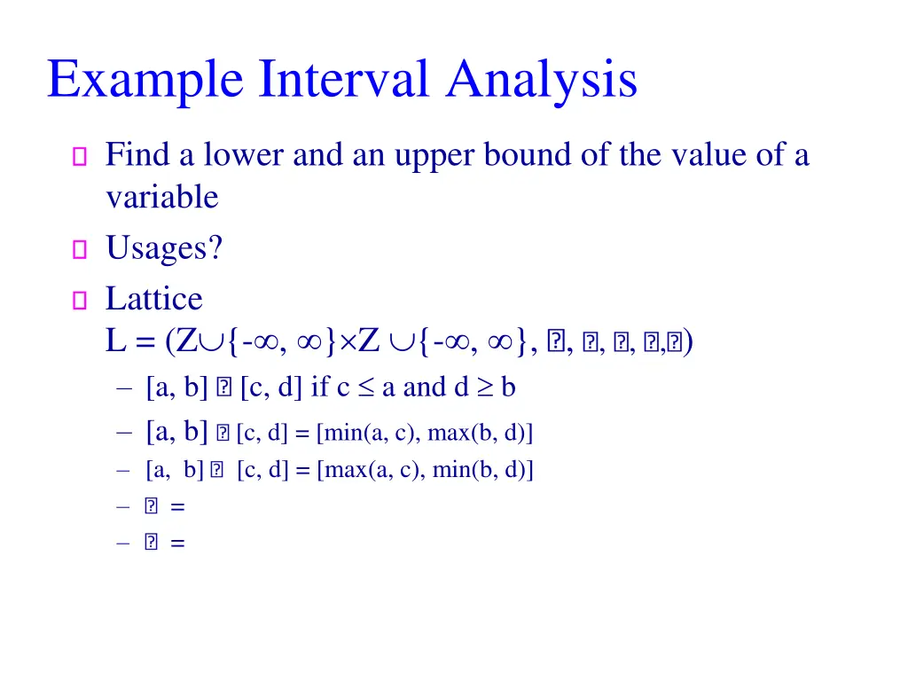 example interval analysis