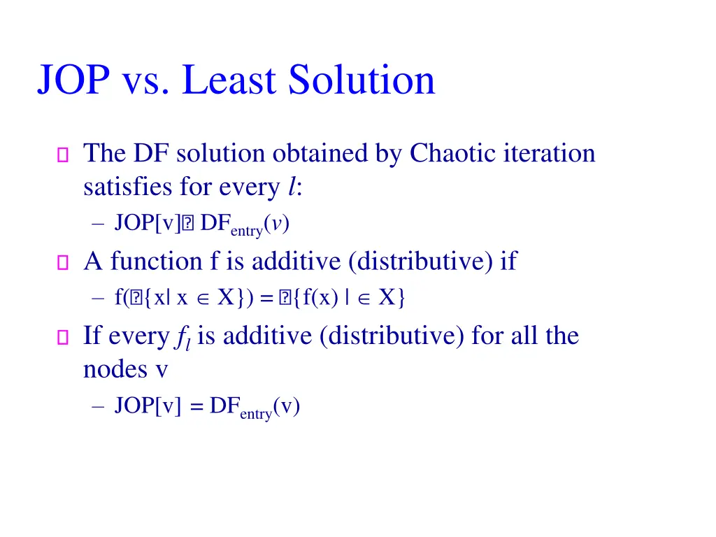 jop vs least solution