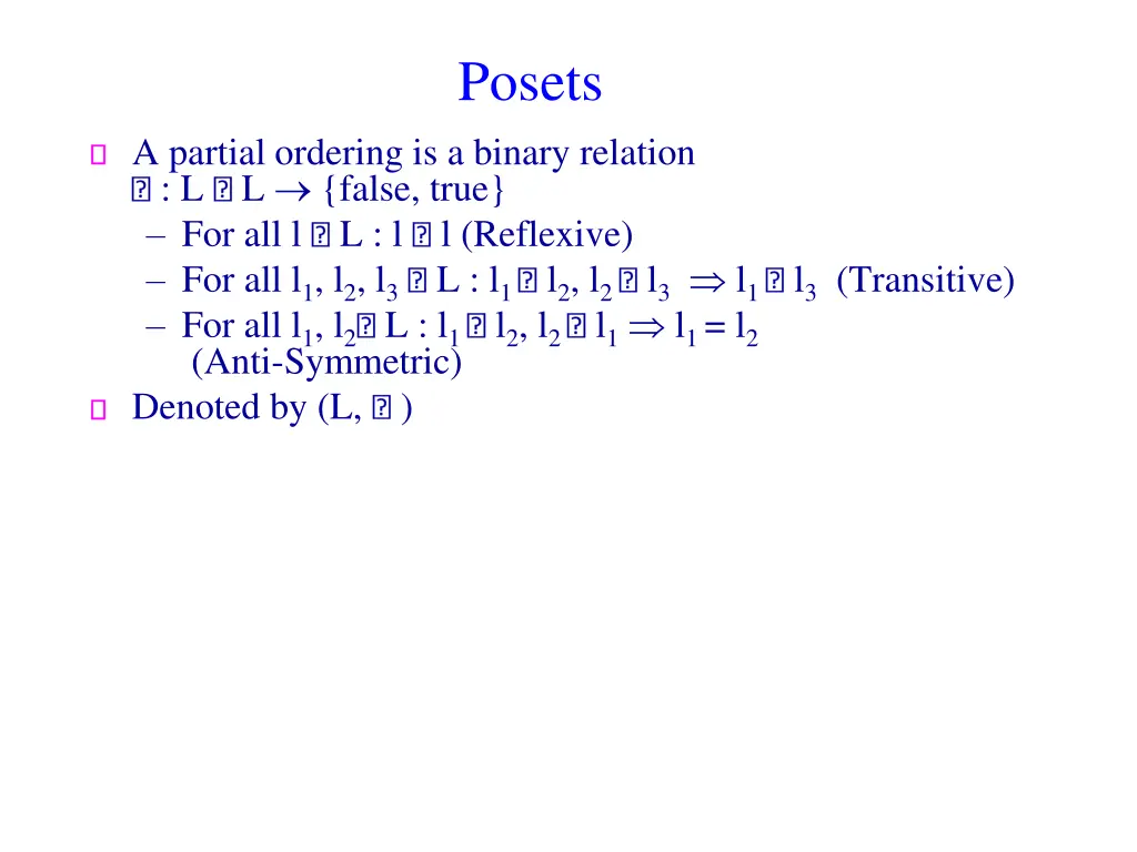 posets
