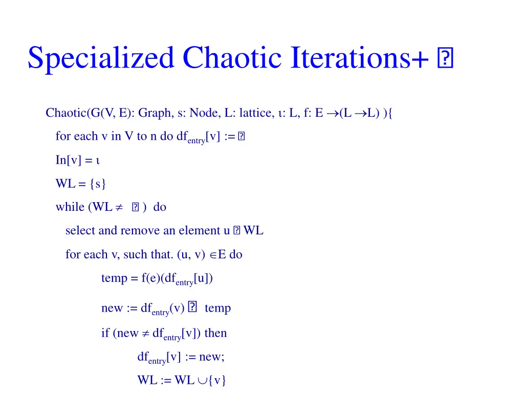 specialized chaotic iterations 1
