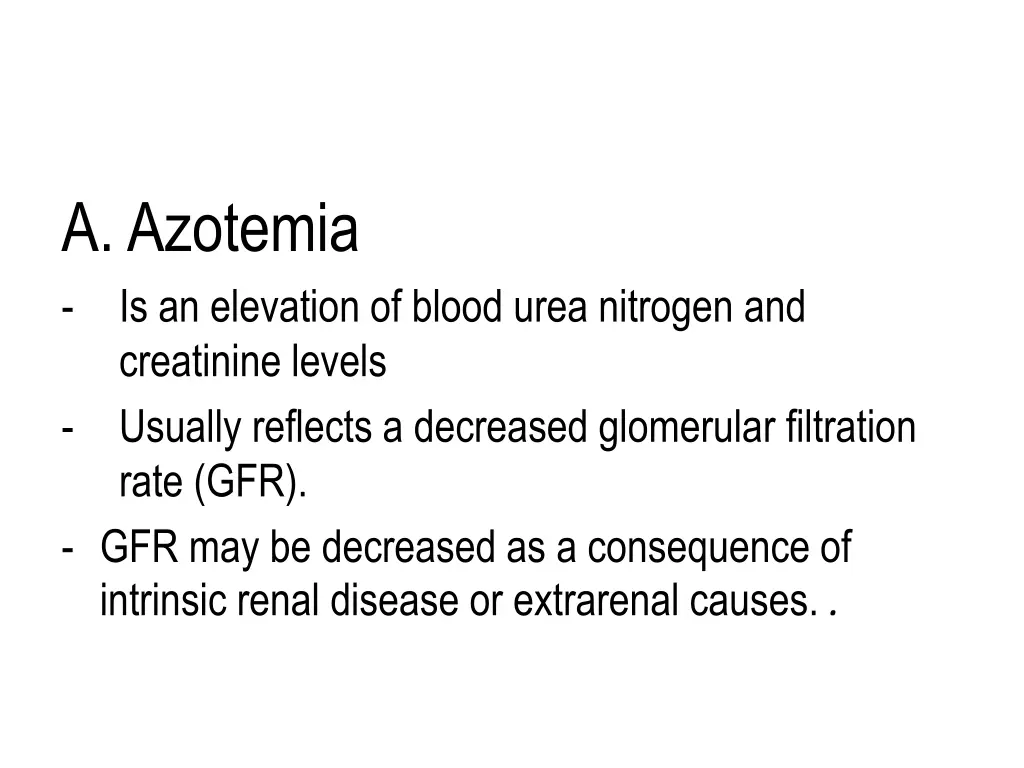 a azotemia is an elevation of blood urea nitrogen