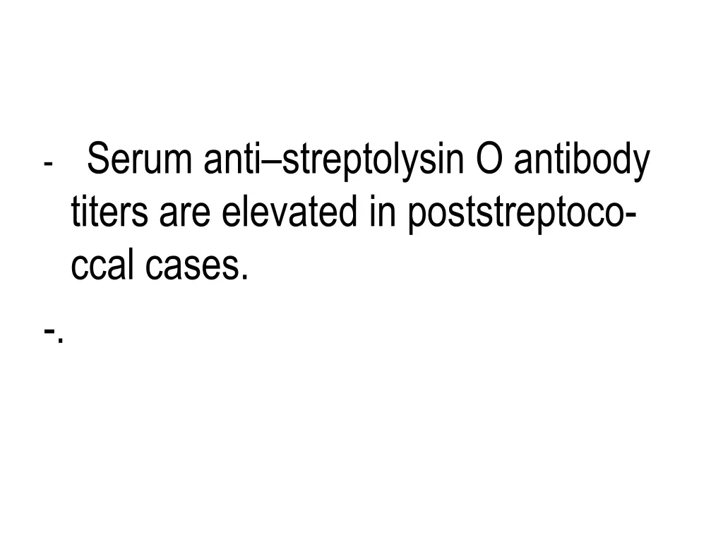 serum anti streptolysin o antibody titers