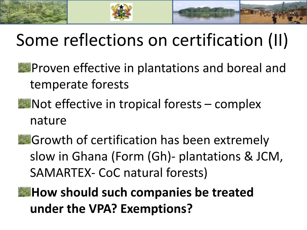 some reflections on certification ii