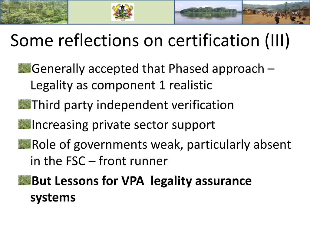 some reflections on certification iii