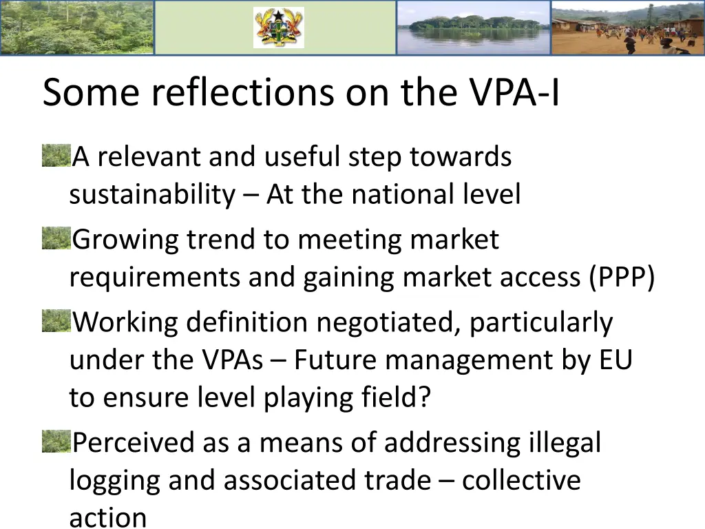 some reflections on the vpa i