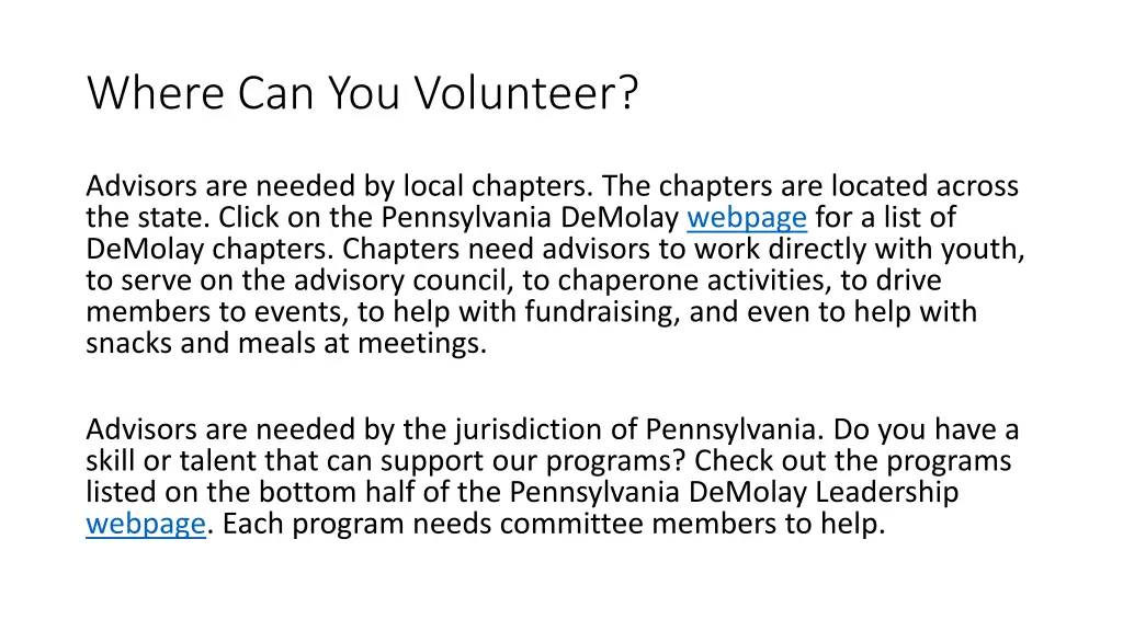 where can you volunteer