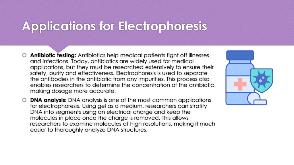 applications for electrophoresis