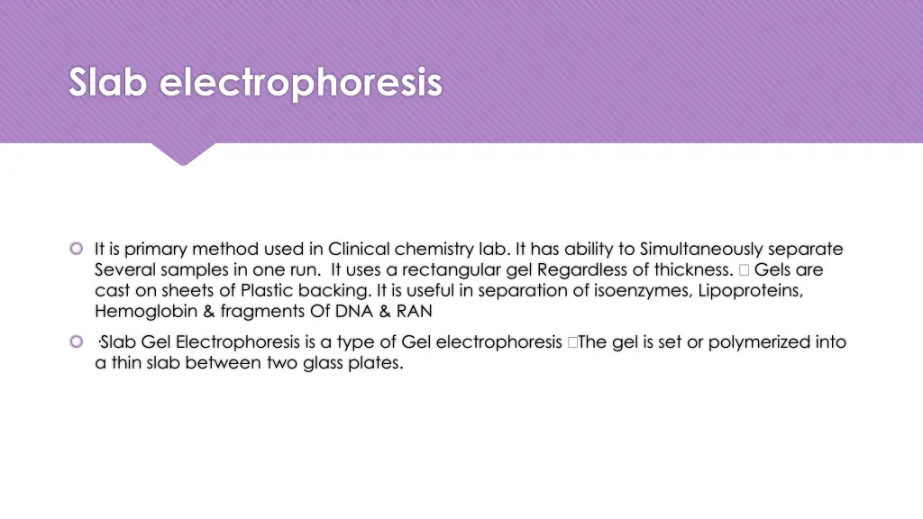 slab electrophoresis