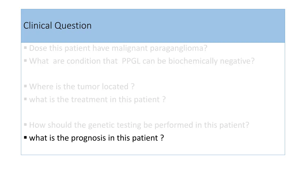 clinical question 5