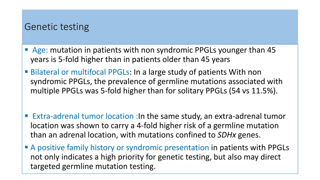 genetic testing