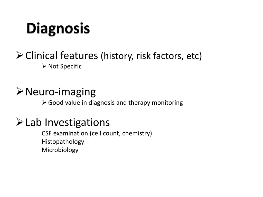 clinical features history risk factors