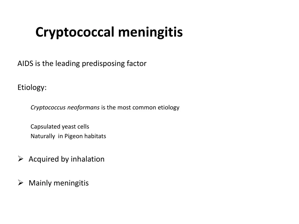 cryptococcal meningitis