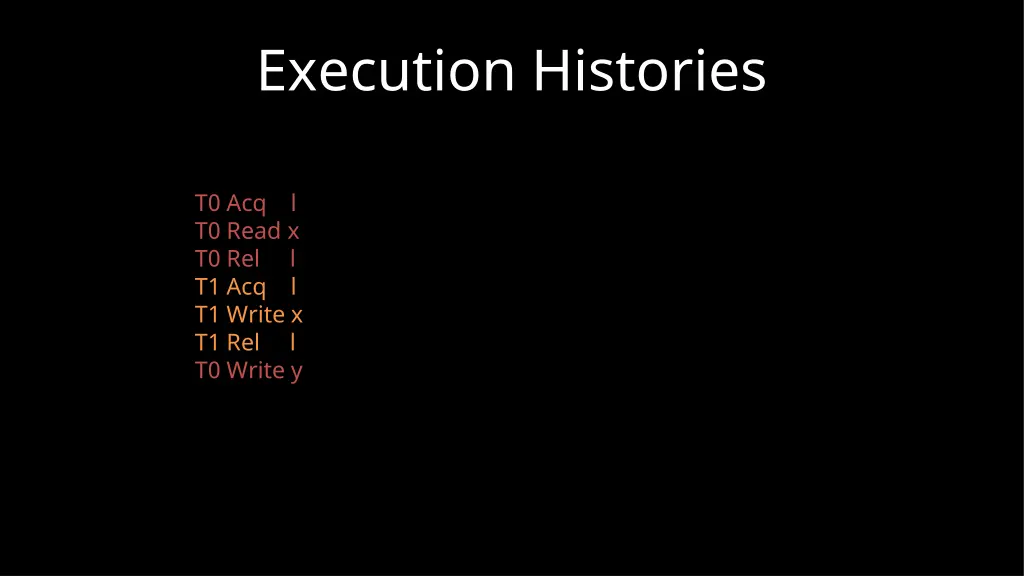 execution histories