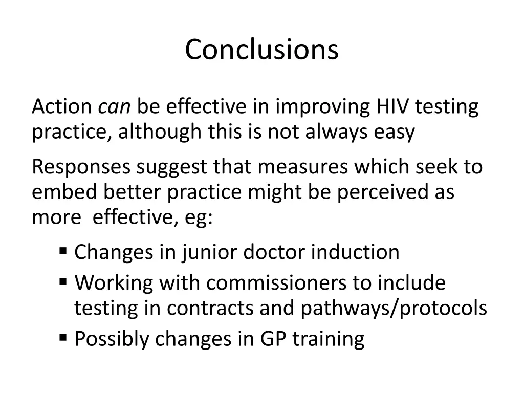 conclusions