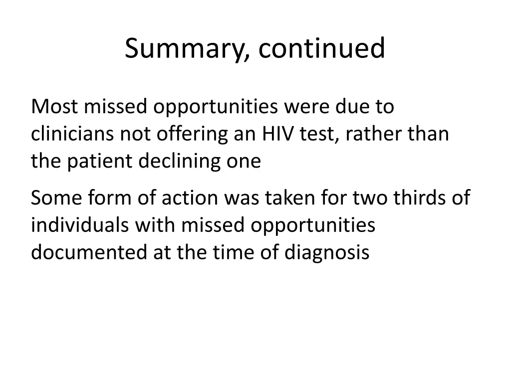 summary continued 2