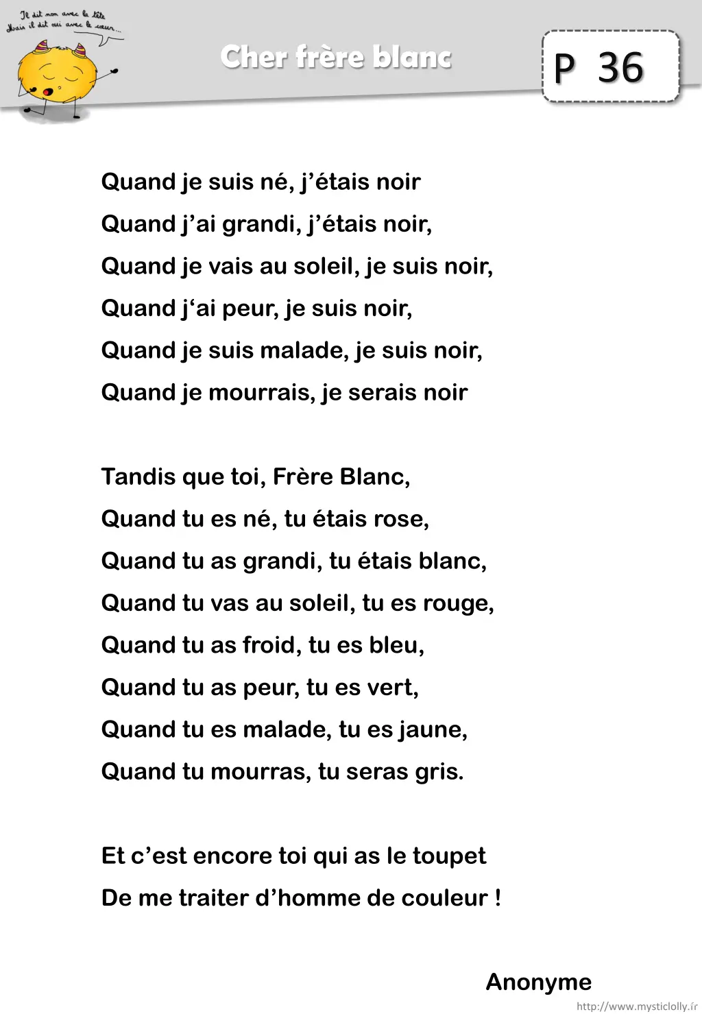cher fr re blanc