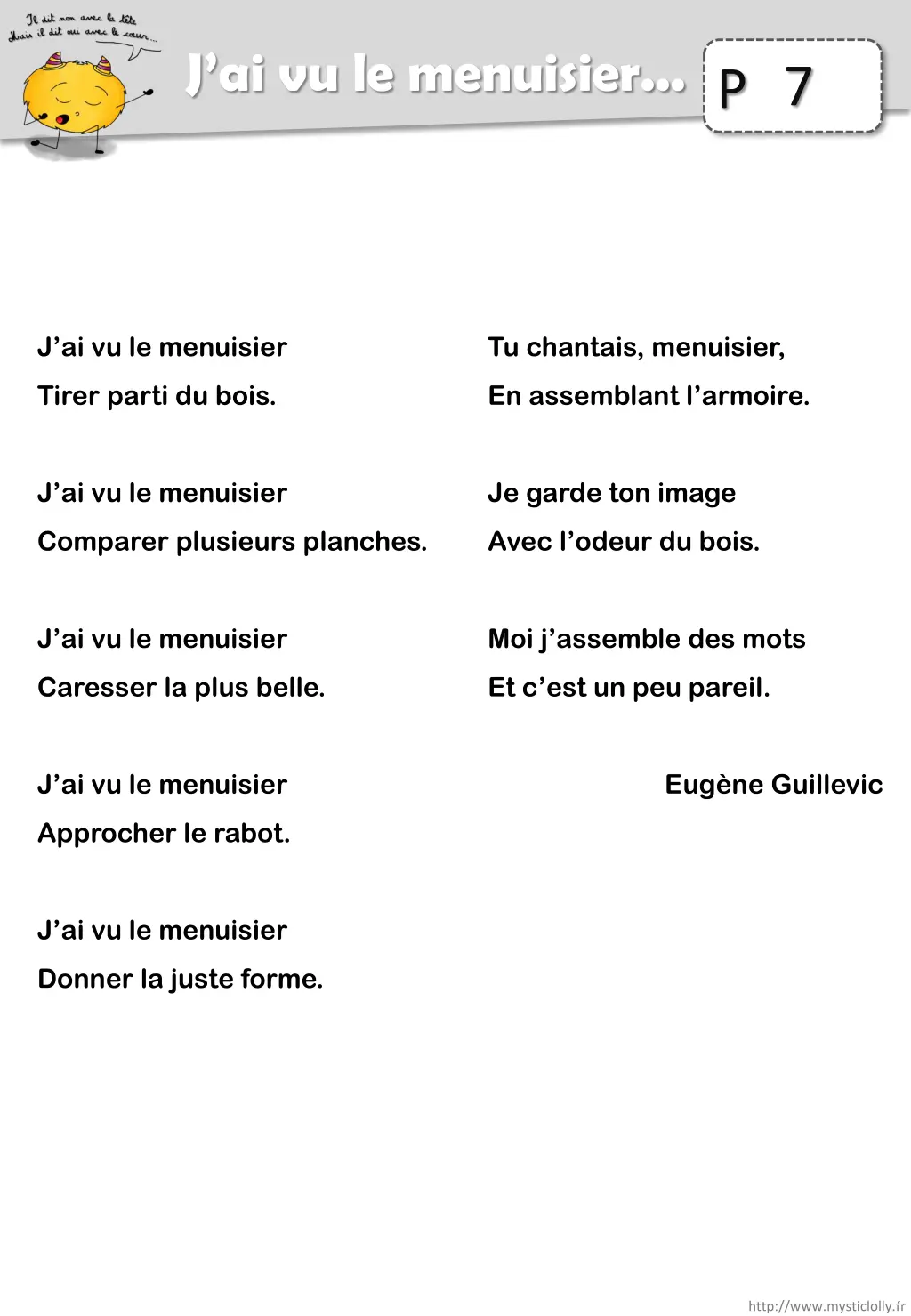 j ai vu le menuisier