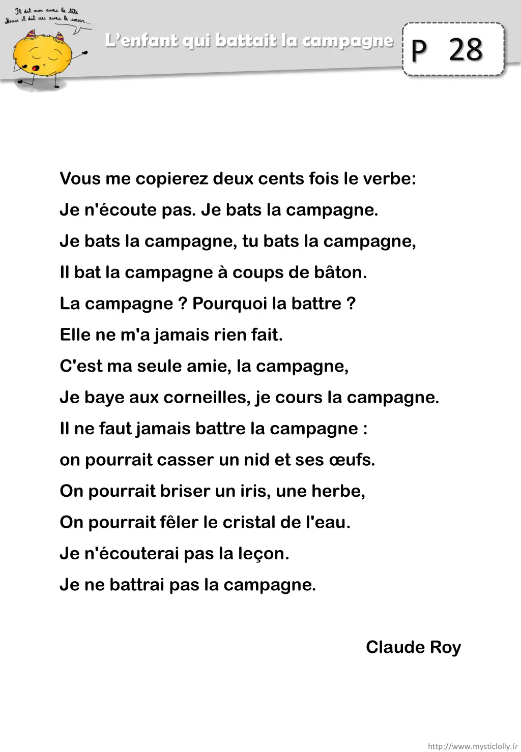 l enfant qui battait la campagne