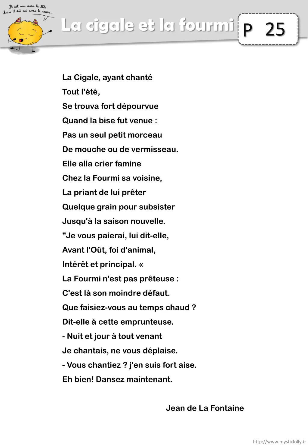 la cigale et la fourmi